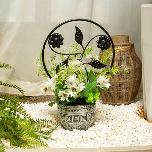 2-Pcs-14in-Indoor-Metal-Garden-Circle-Plant-Trellis-for-Houseplant-Climbing-Pot-Plants-Black-Style-E 2 Pcs 14in Indoor Metal Garden Circle Plant Trellis for Houseplant Climbing Pot Plants Black Style E