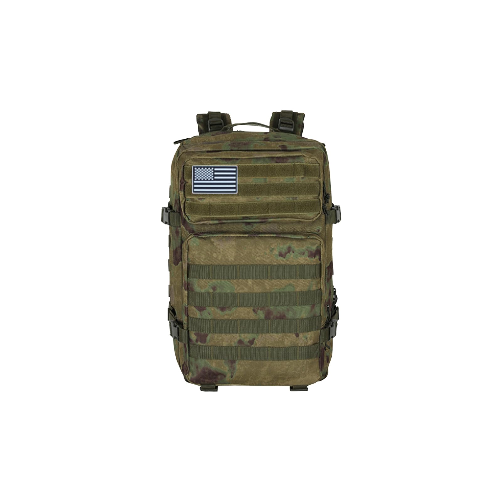 PORRASSO Tactical Outdoor Backpack 45L Large Military Backpack Molle Waterproof Rucksack 3 Day Bug Out Bag for Hiking Camping Travel OD Green Color