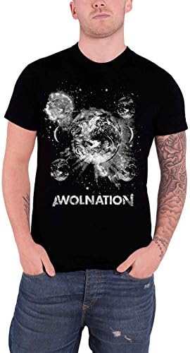 Awolnation Planets Official Mens New Black T Shirt