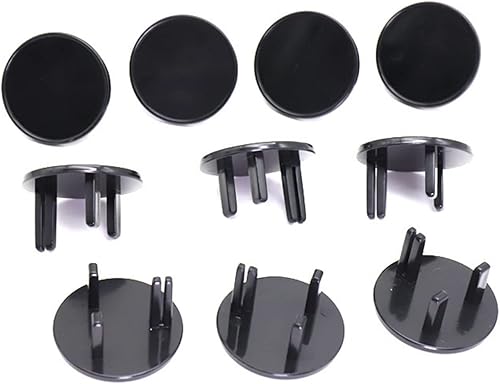 Protector eléctrico de 3 agujeros ABS Socket Proofing para, más seguro para bebés y niños, fijación más firme y protección (negro)