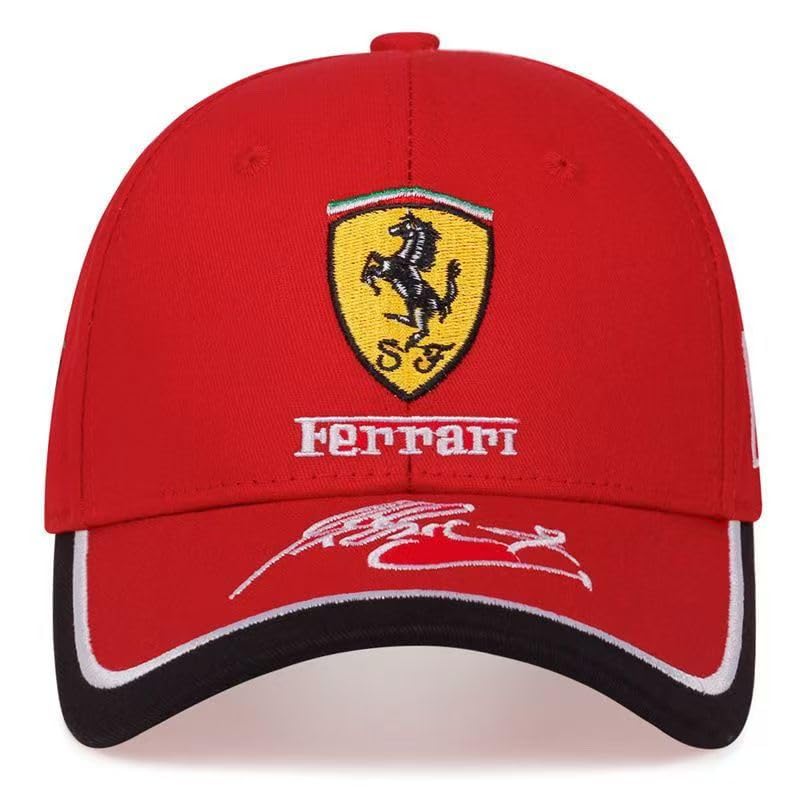ZTLQ Gorra de Béisbol para Coche para Ferrari, Gorra de Béisbol Unisex Ajustable Beisbol Plana de Béisbol Snapback Cap Gorra Béisbol con Logotipo,para Hombres y Mujeres,A