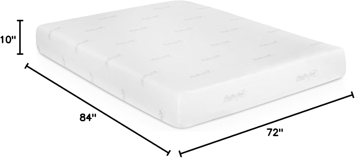 Furinno Angeland Luxury III Gel Infused Memory Foam Mattress/CertiPUR-US Certified/Pressure Relieving/Hypoallergenic,10-Inch, California King