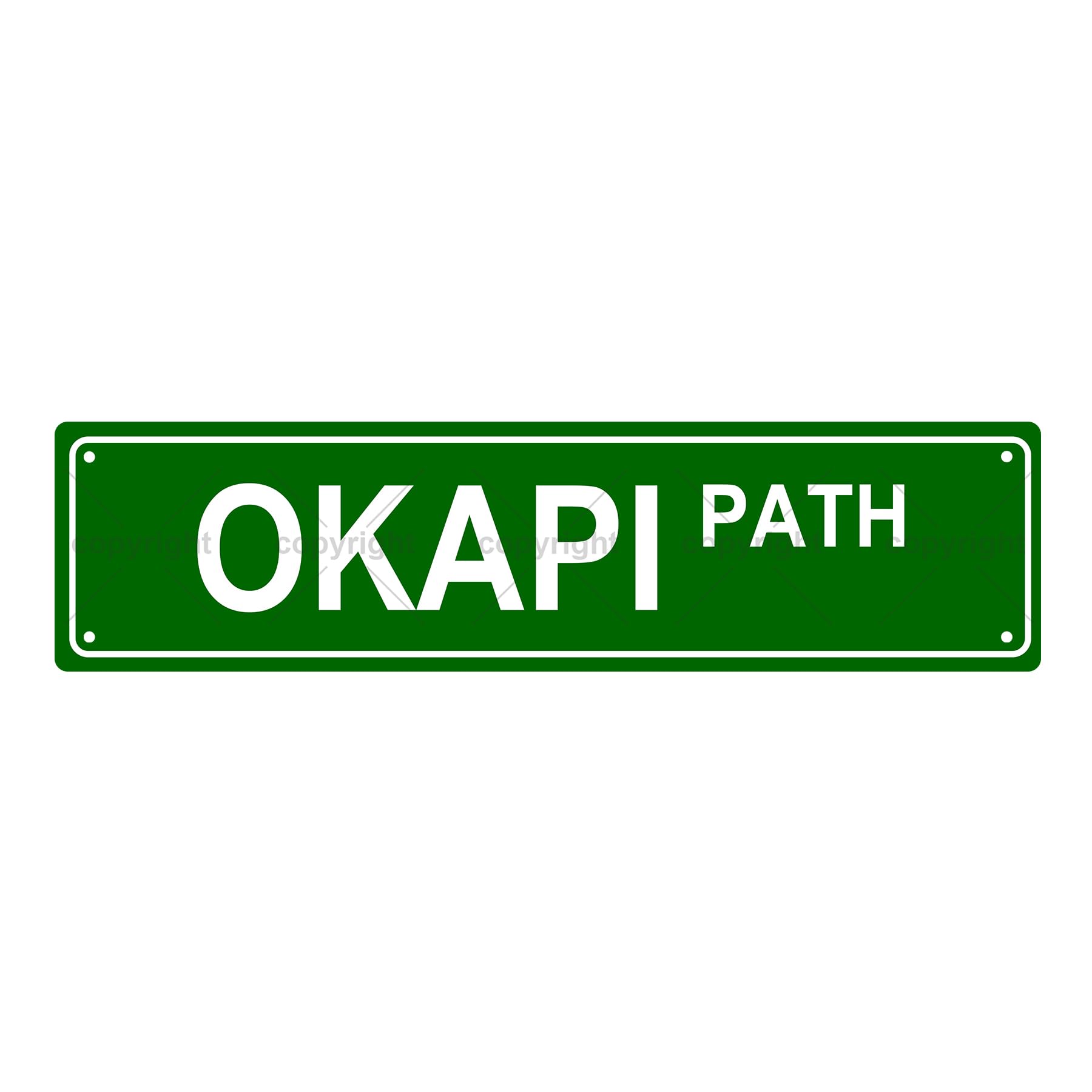 Okapi Path Animal Metal Tin Street Sign Bar Cafe Garage Cave Home Room Wall Bathroom Farmhouse Garden Porch Patio Decor,4x16 Inch