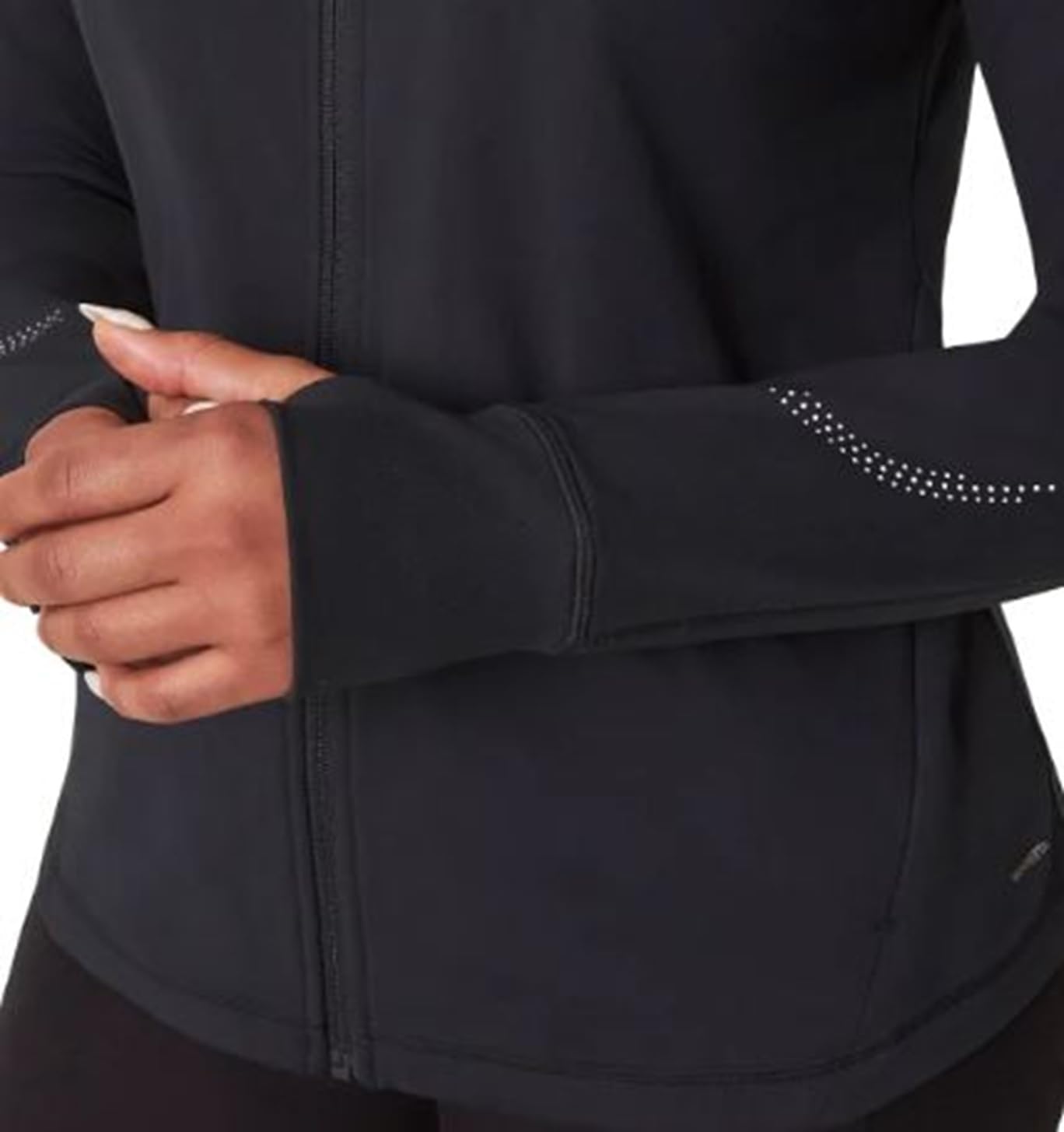 Mondetta Women's Active Full Zip Jacket, Black, X-Large - Image 3