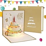 postal cumpleaños prima 🎉【Regalo perfecto】Este es un regalo de cumpleaños perfecto, de alta calidad y bajo precio, muy adecuado para enviar bendiciones en el cumpleaños de familiares y amigos. Hay tres colores de rojo, dorado y azul para que elijas, ya sea un amigo o pareja., Familia, ancianos, puede encontrar tarjetas de felicitación adecuadas