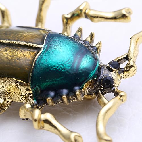 Beetle Pin/Enameled Water Diamond Animal Insect Brooch Girls Birthday Christmas Halloween Jewelry Gift3