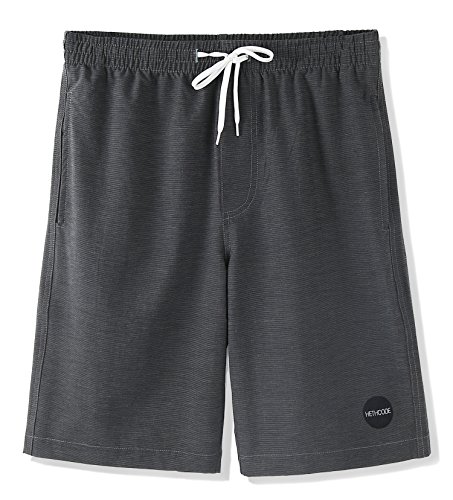 HETHCODE Men's Casual Dry Fit 4Way Stretch Athletic Workout Training Gym Shorts Dark Shadow XL