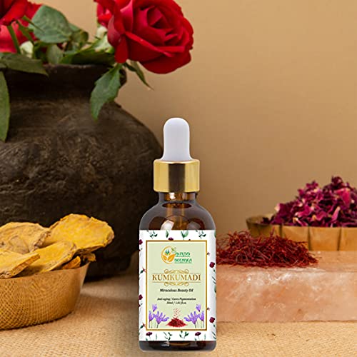 Herbs Botanica Kumkumadi Oil Pure Ayurveda Face Oil Anti Aging Face Serum With Saffron, Radiance Glow Serum Face Moisturizer 26 Herbs 30 Ml #TOP4