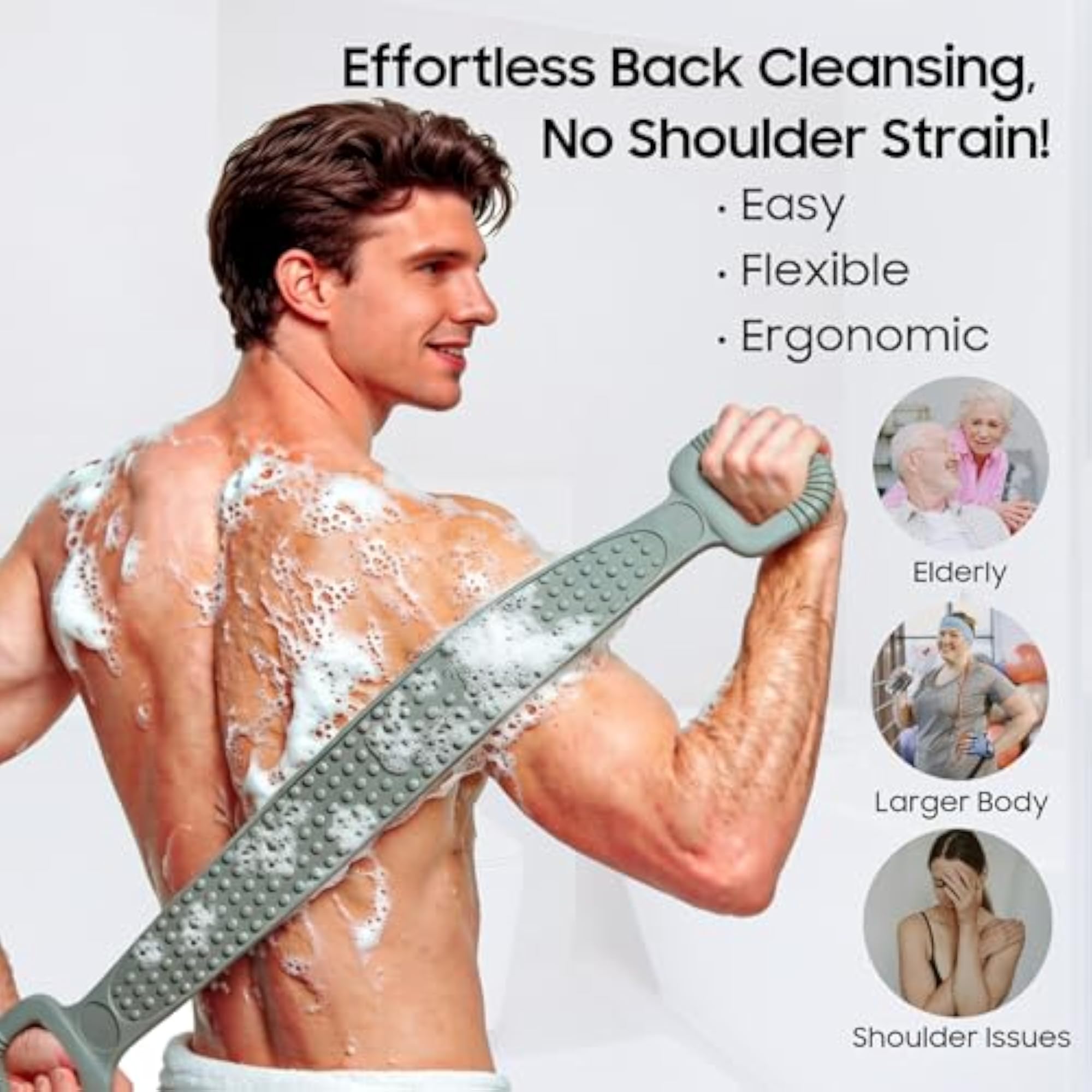 2021 Upgrade Back Scrubber, Silicone Exfoliator