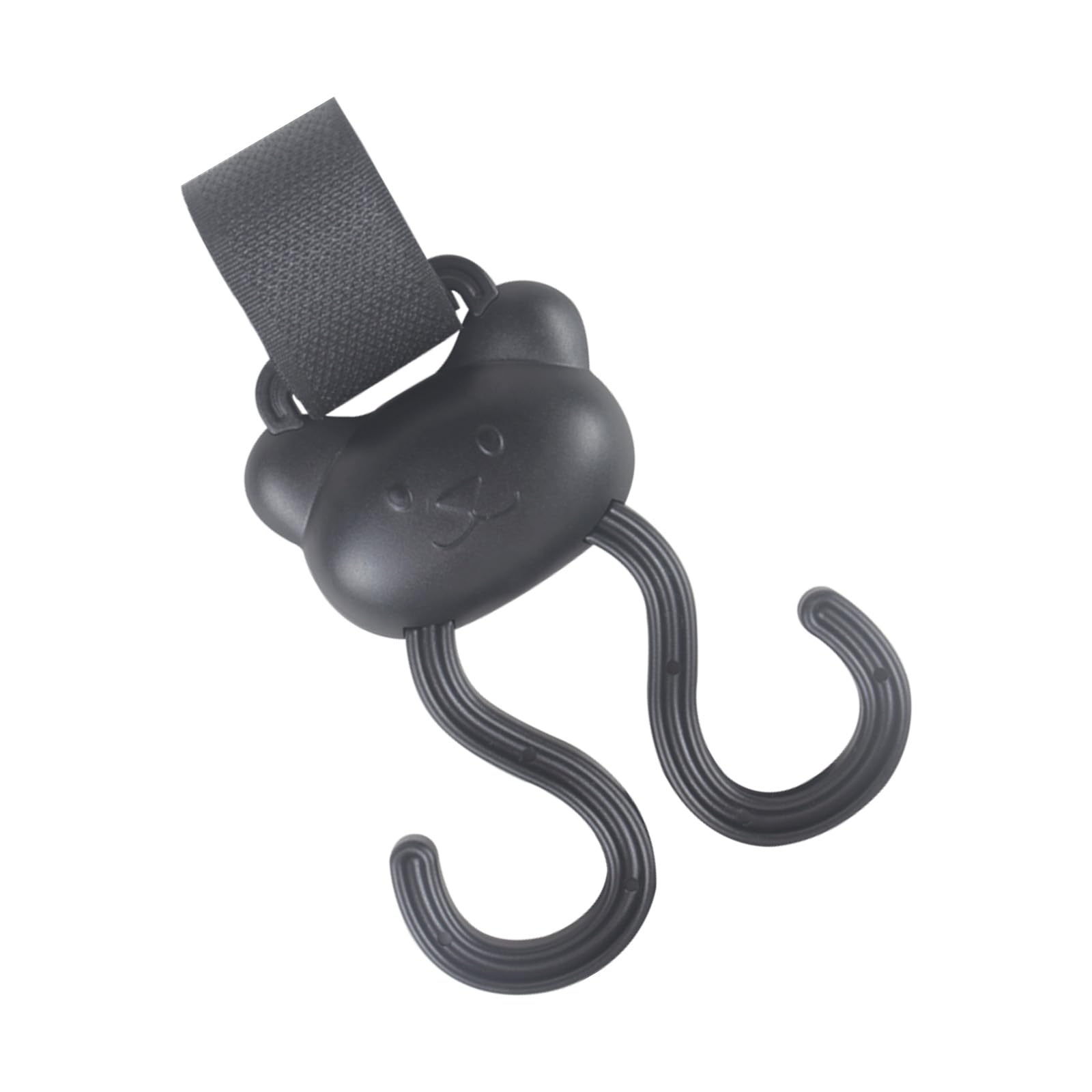 Baby Strollers Hook Lovely Bear Figure Cart Hook for Bag Drooling Towel Pram Hanger Mother Essential Product Black