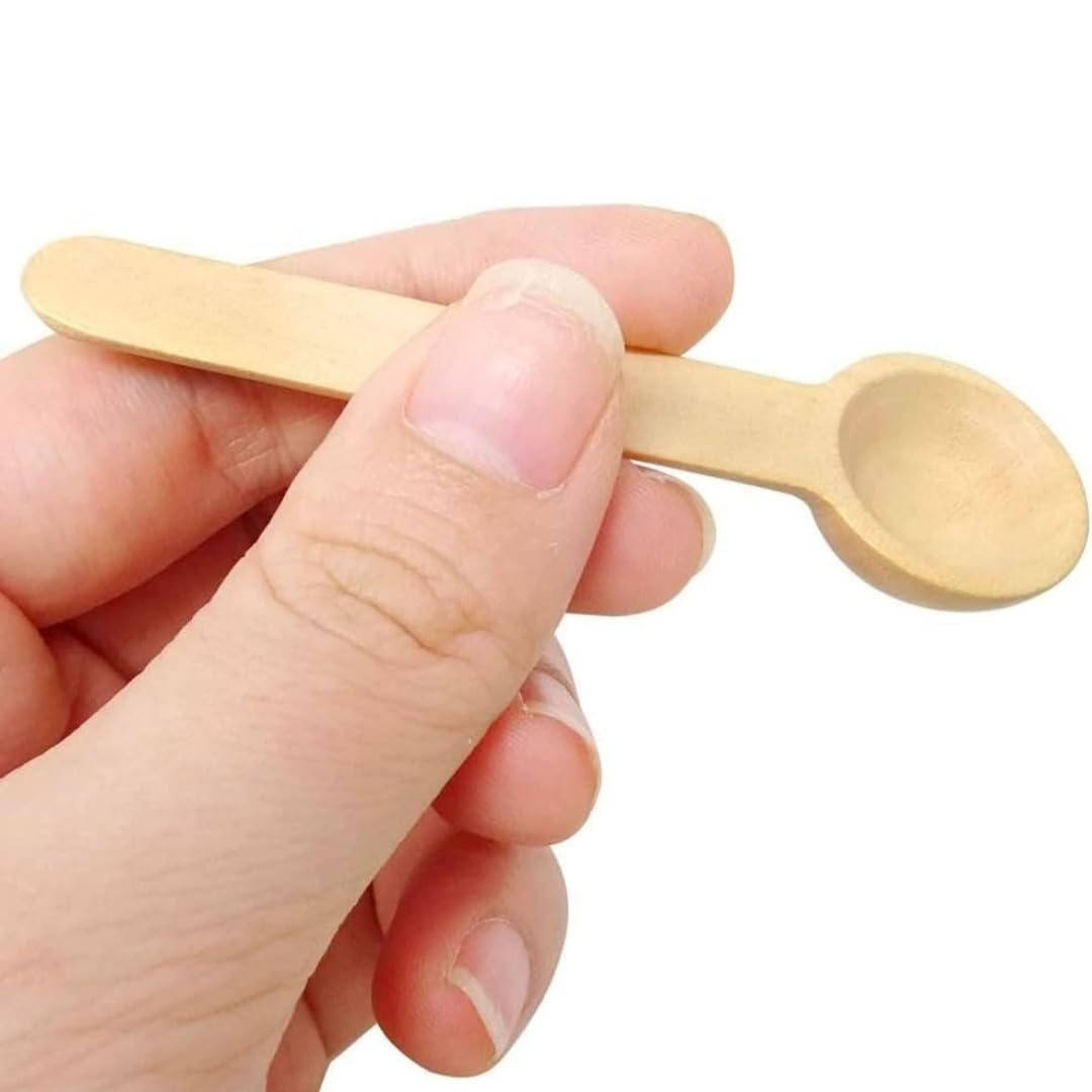 JEJIME 6 Pcs Multipurpose Wooden Mini Spoons for Salt, Tea, Spices, Detergent & Condiments – Kitchen & Party Accessories 1