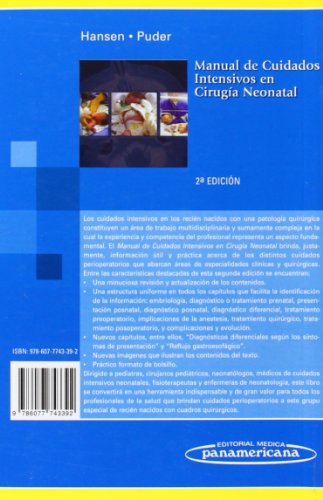 Manual de cuidados intensivos en cirugia neonatal / Manual of neonatal surgical intensive care
