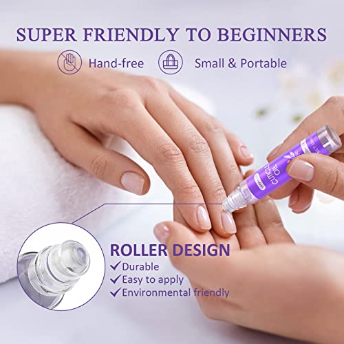 Shvyog Cuticle Oil, Cuticle Oil For Nails, Nail Oil Treatment For Damaged Nails, Cuticle Oil Pen Nail Strengthener Hydrating Oil For Cuticle Care- Milk & Honey, Pomegranate, Rose, Lavender (4 * 10Ml) #TOP3