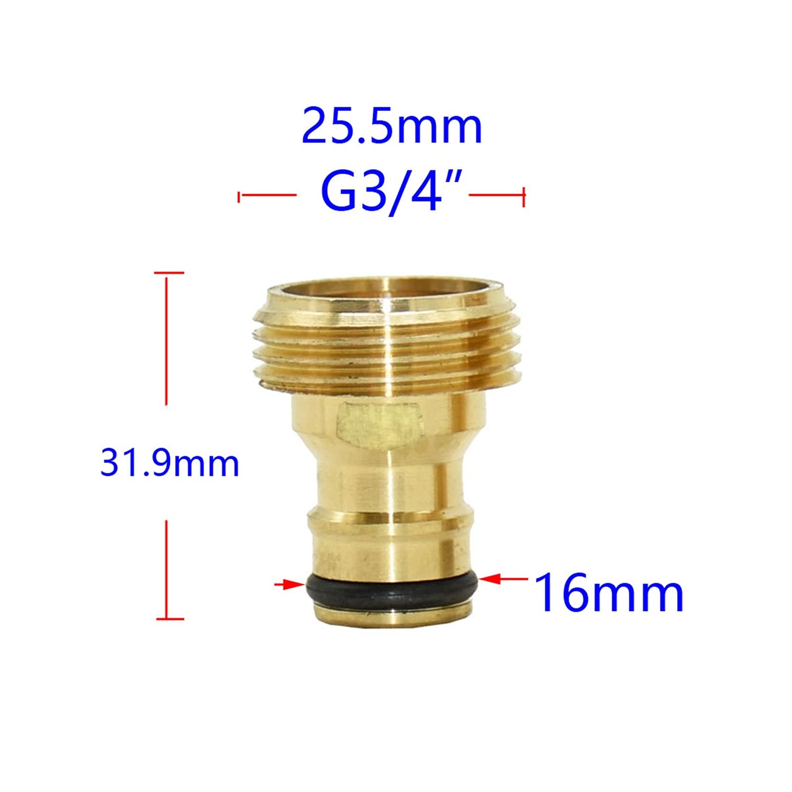 Adaptador de Conector de Utilidad Adaptador de Conector de Manguera 20 Piezas 1/2" 3/4" 1" Conector Rápido Roscado Conector de Grifo de Pezón de Latón M22/M24 Adaptador de Grifo de Jardín Accesorio de