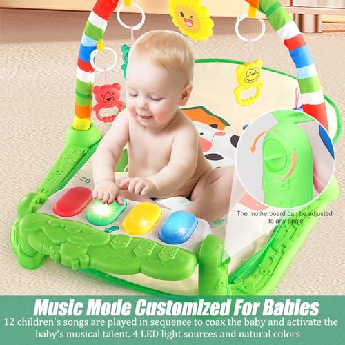 CJBIN-Piano-Gym-Spieldecke-mit-Spielzeug-Baby-Spieldecke-mit-Spielbogen-Krabbeldecke-mit-Musik-und-Lichtern-Babyspielzeug-fur-Kleinkinder-ab-der-Geburt