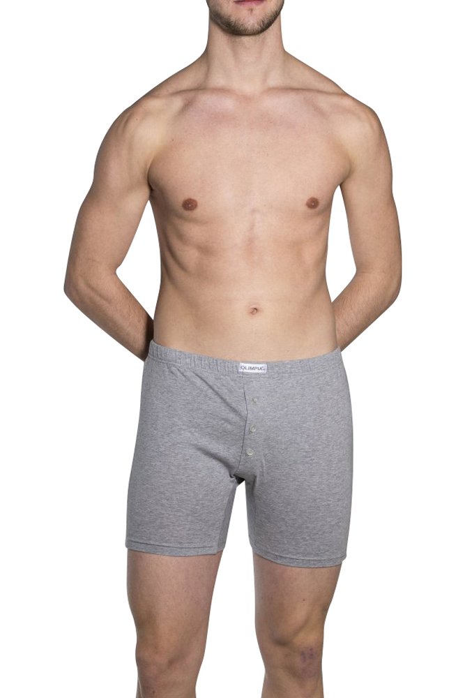OLIMPIA N. 6 Boxer Uomo Art. 355/357 dalla 3 alla 8, Bianco - Grigio - Nero - Blu (Grigio, 5)