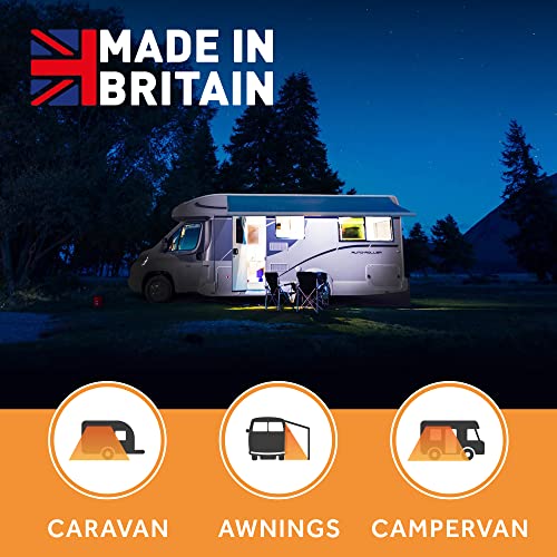 LeisureLUX Awning Lights for Caravan - Motorhome - Campervan, Camping 12V LED Lighting | Waterproof | Inc Mains & Car Power Plugs | 1.1M Long Strip Light | Caravan Outside Lights - Made in The UK - Image 2