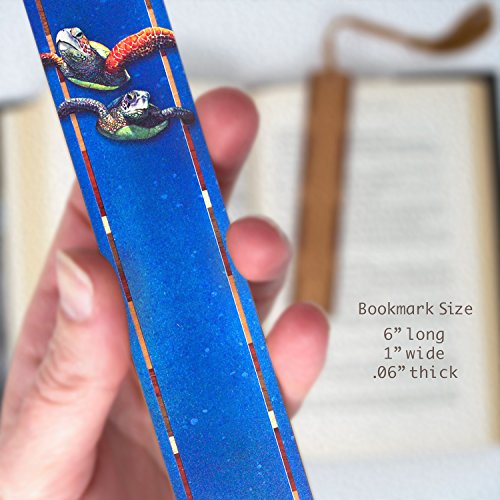 Sea Turtle Buddies - Art By Colleen Nash Becht - Color Wooden Bookmark - Made In Usa #TOP1