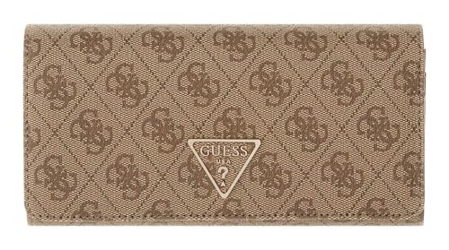 GUESS Porte-Monnaie Laurel II SLG Flap Organizer Latte Logo Marron Clair