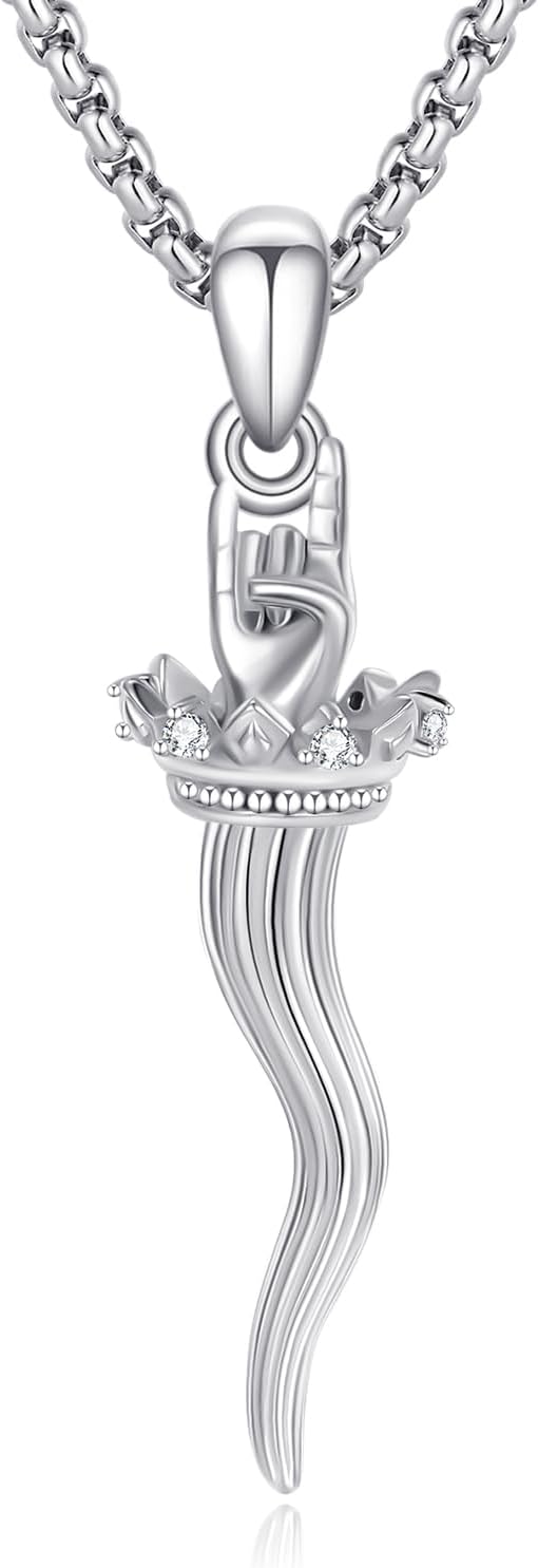 Viking Necklace for Men Women 925 Sterling Silver Vintage Viking Pendant Necklace Punk Jewelry Gift for Men Women