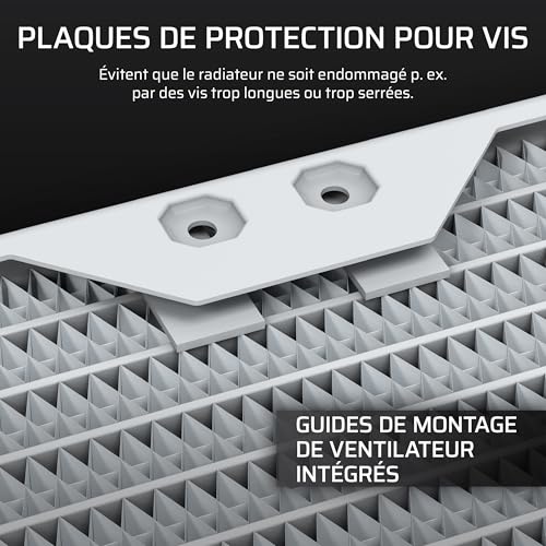 Corsair Hydro X Series XR5 360mm V2 Radiateur de Personnalisé – Compatible avec Les Ventilateurs iCUE Link – Supports de Ventilateur 3 x 120mm – Plaques de Protection à vis – Filetage G14 po – - vue 6