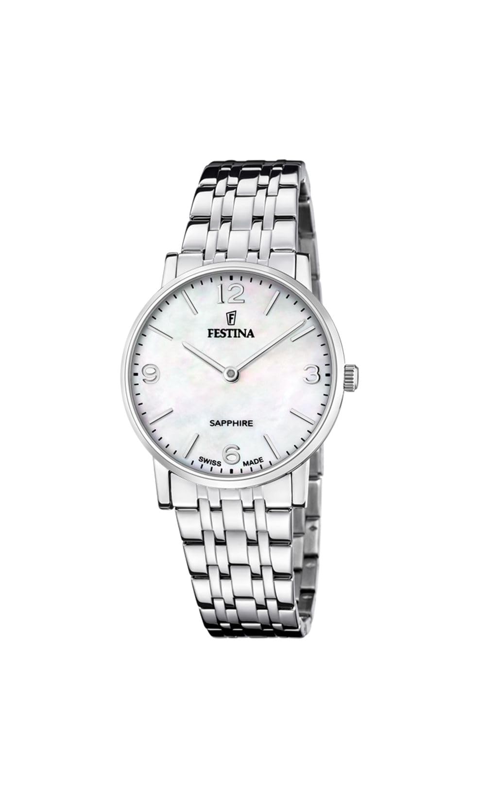 Festina Swiss Made Orologio Donna in Acciaio Inox. 316l Argentato