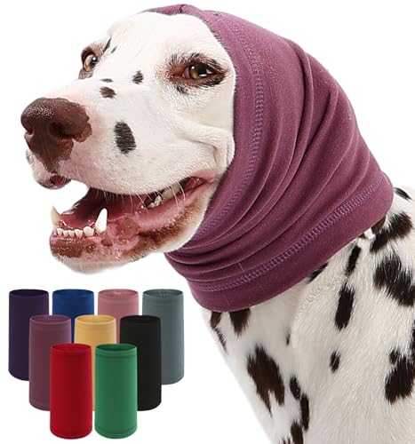 Image of Dog Calming Hoodie Quiet Head Cover Sleeves Anxiety Relief /Noise Protection - Grooming - Thunder - Fireworks