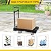 LEADALLWAY Heavy Duty Folding Platform Hand Truck with 3 Height Adjustments,Plug & Play Casters, Non-Slip Surface Multi-Functional Dolly for Furniture Moving and Storage, 300 lbs Capacity