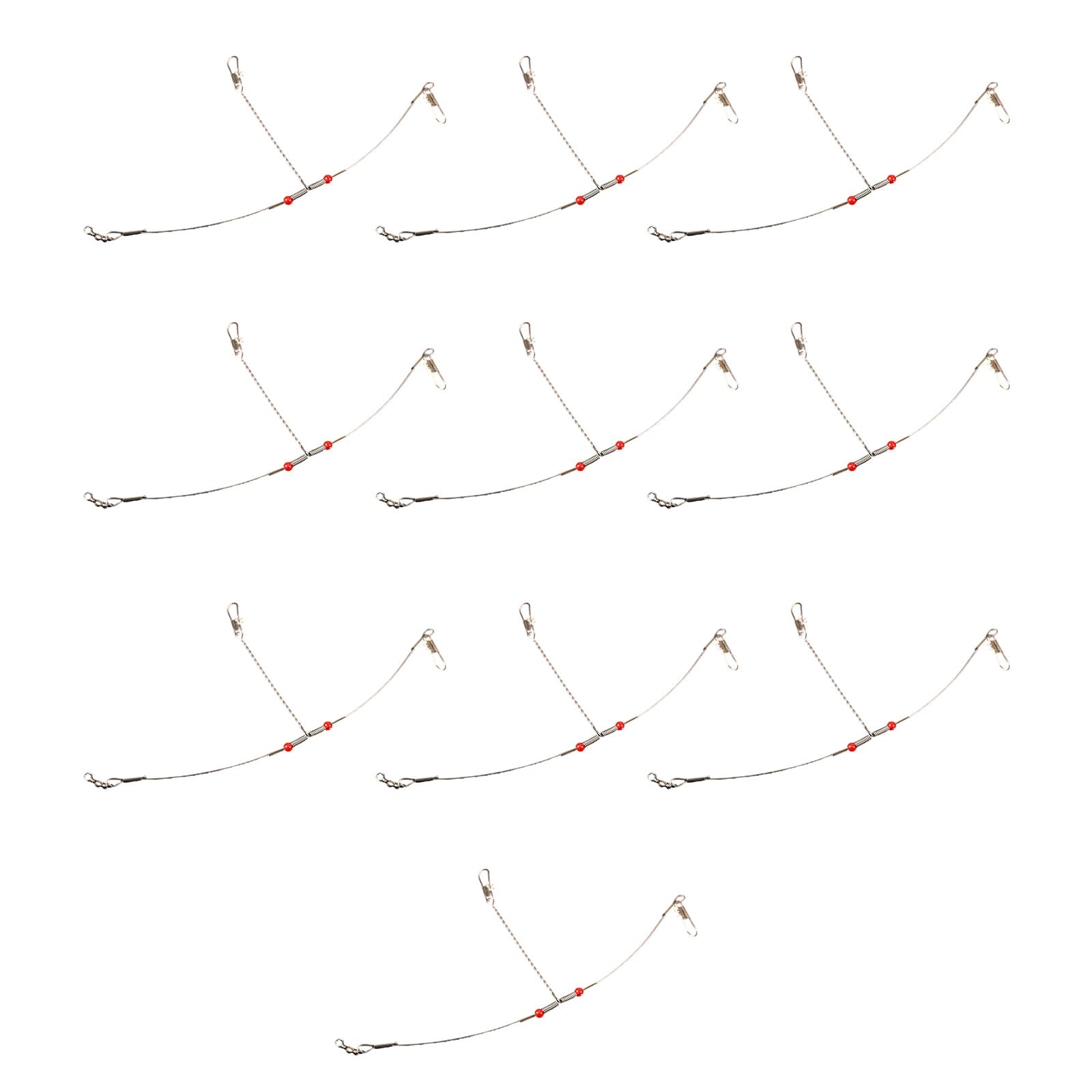 Moynagh 10Pcs Sea Fishing Line Rigs Freshwater Saltwater Fishing Wire Leader Rigs Bottom Tackle Rigs