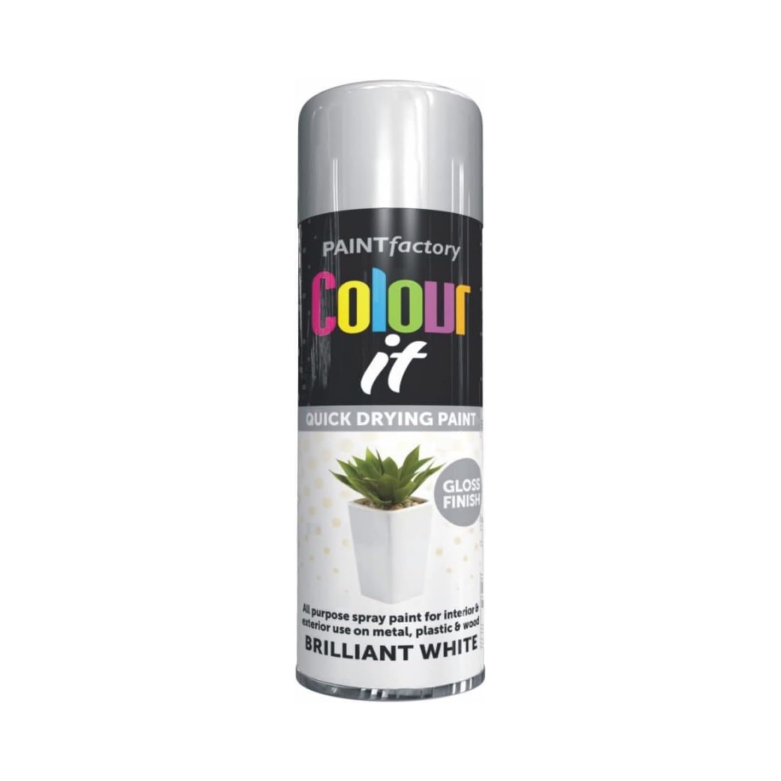 PEBBLE HUG White Gloss Spray Paint, Quick-Drying Formula, DIY Projects, Crafts, Home Décor, Ensuring Long-Lasting Protection, Interior And Exterior Use, 250ml, (1 Pcs)