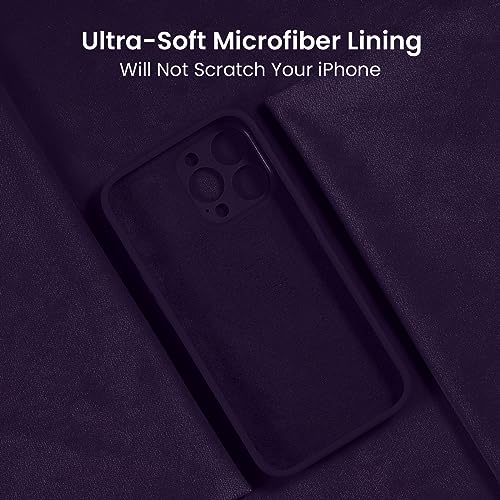 Image of FireNova Designed for iPhone 15 Pro Case, Silicone Upgraded [Camera Protection] Phone Case, Soft Anti-Scratch Microfiber Lining Inside, 6.1 inch, Purple