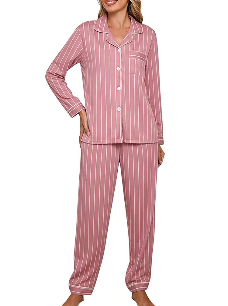 Pigiama da donna in raso Pigiama corto a 4 pezzi a maniche corte da notte e pantaloncini Set da donna Set per il tempo libero Loungewear Set pigiama da donna Inverno, B