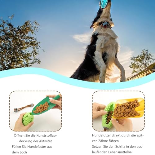 agogue 1 Stück Hundespielzeug Unzerstörbar, Dog Spiel, Futterball Hunde Spielzeug für Kleine Und Große Hunde, Zahnpflege und Intelligenzförderung