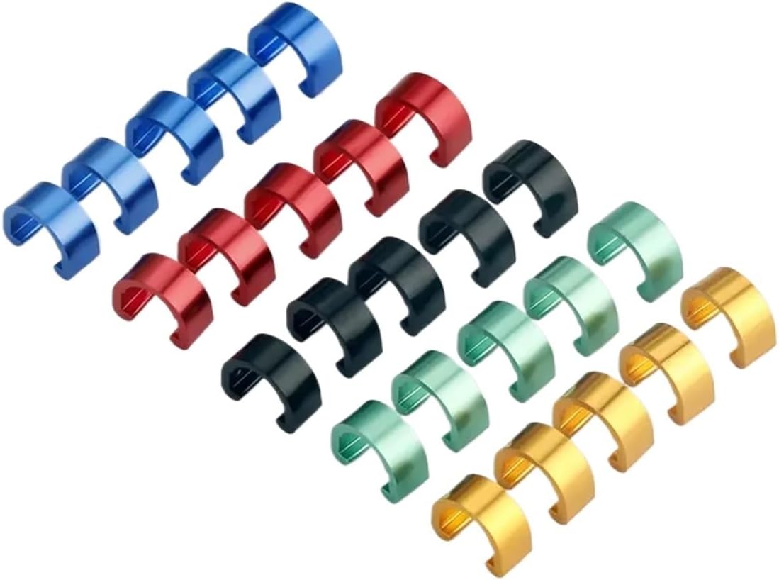 Bicycle C-Clips Clamps 60 Pcs Road Mountain Bike Cable Clamp C-Type Suitable for Brake Shifters Or Oil Pipes