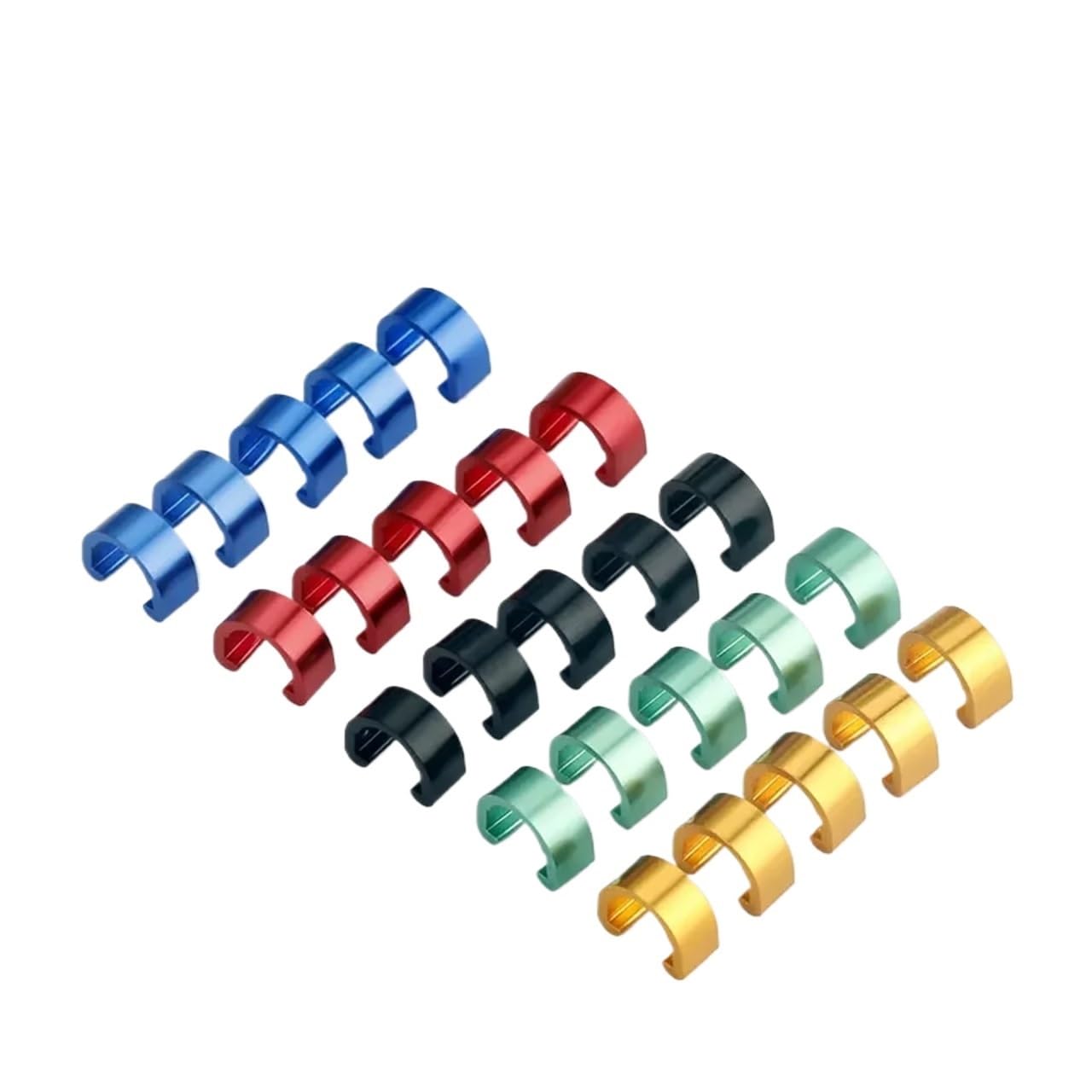 Yangshe Red 60 Pcs Road Mountain Bike Cable Clamp C-Type Suitable For Brake Shifters Or Oil Pipes For Brake Gear & Oil Lines On Mountain(Red)