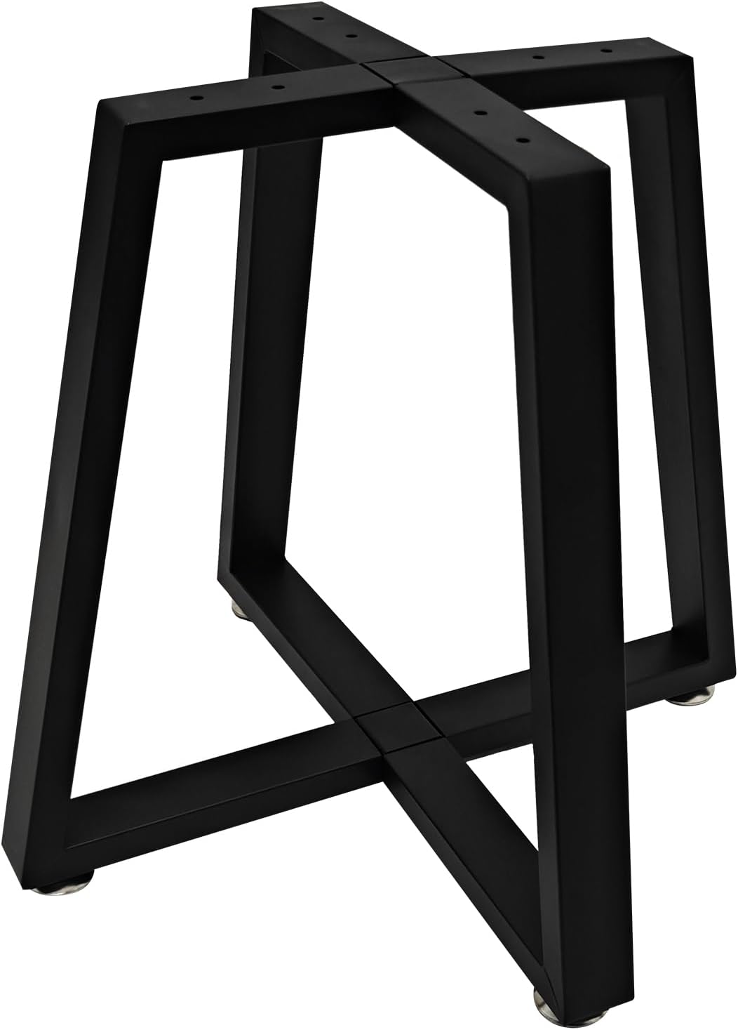 Round Metal Coffee Table Legs,16 Inch Black Iron Dining Table Base Only,Large Circle End Table Legs