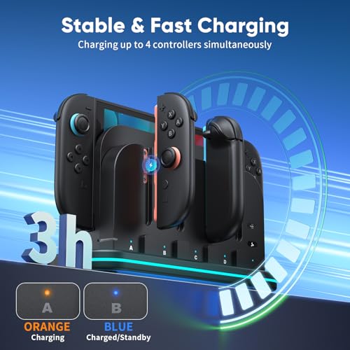 Image of [Switch 2 /1 Controller RGB Charger Dock] for Nintendo 2 2025 for Joycons