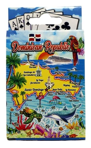 Baraja de naipes coleccionable mapa República Dominicana