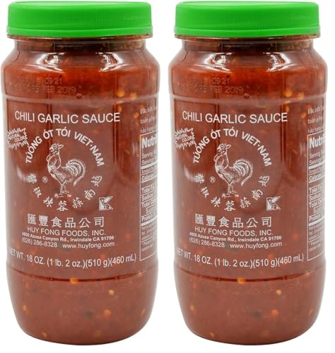 Huy Fong Sauce Chili Garlic,18 oz (Pack of 2)