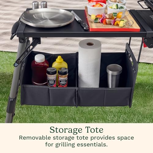 Cuisinart Prep ‘N Go Folding Gas Grill, Portable Stand-Up Propane Grill with Compact Fold and Storage Tote, Wheels and Side Table, 18,000 BTUs for Camping, Tailgating, Outdoor Cooking - image 5