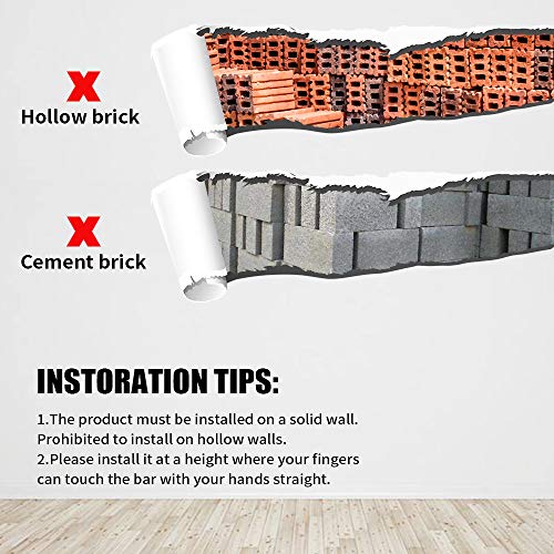 Starbrilliant Wall Mount Pull Up Bar Wall Mounted Body Press Pull Up Bar Gym Chin-Up For Upper Body Workout Power Tower Set Support To 440Lbs #TOP5