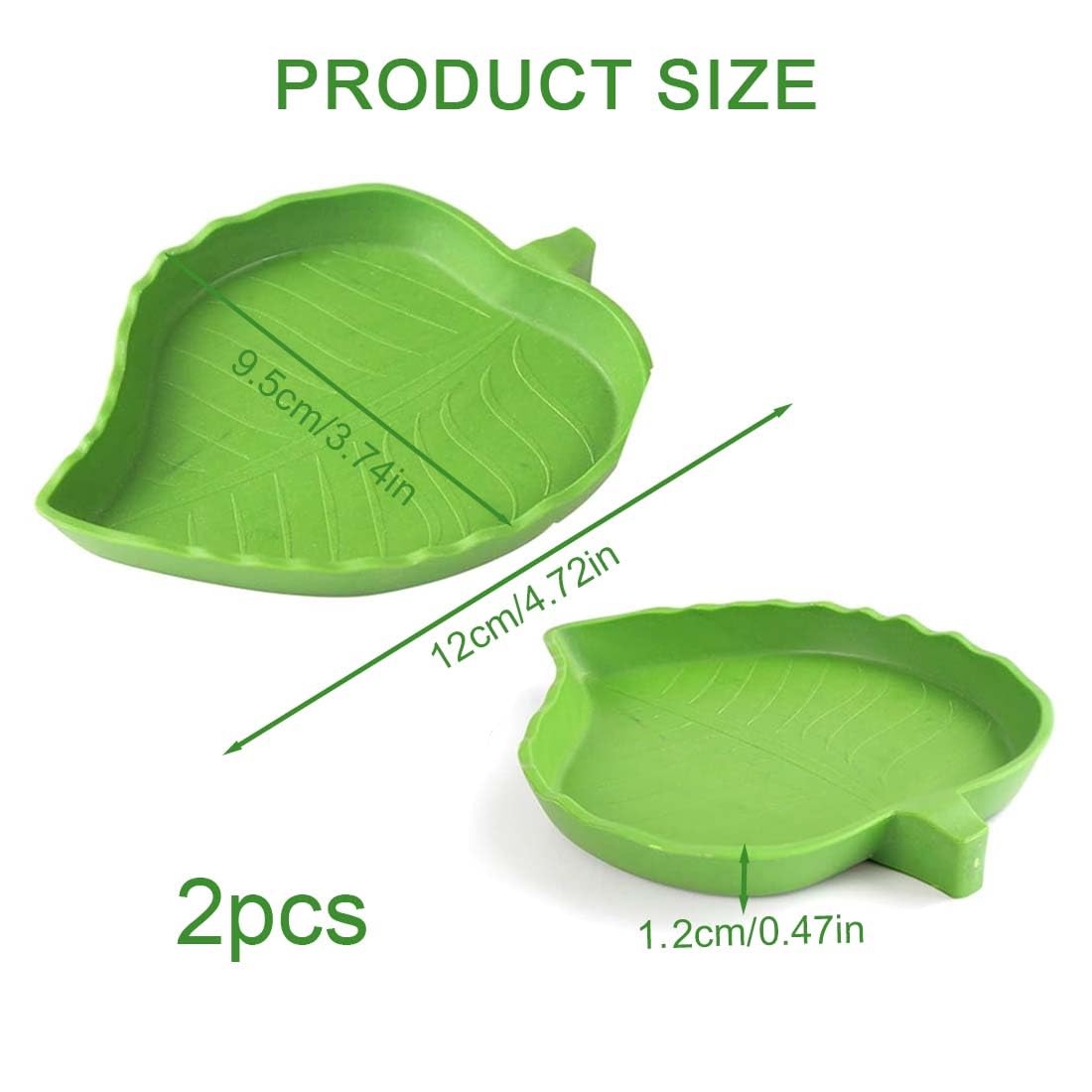 2pcs Bol D'Alimentation Pour Reptiles,Accessoires Pour Tortues,Nourriture Pour Bol Pour Reptiles En Feuilles,Bol à Boire Pour Maison De Tortue,Bol D'Eau Pour Reptiles Pour Tortues,LéZards