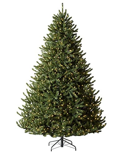 Treetopia Green Artificial Christmas Tree | Alexander Fir - 6.5 Ft | Prelit with 650 LED Candlelight Clear & Multi-Colored Lights | Includes Tree Stand, On/Off Foot Pedal, Extra Bulbs & Fuses