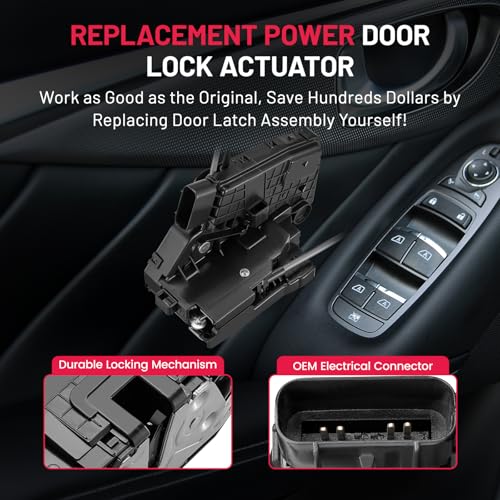 Image of SYERAL Rear Left Driver Side Door Latch Lock Actuator Compatible with Hyundai Elantra 2015-2020 Replaces 81410-F2000 81410F2000