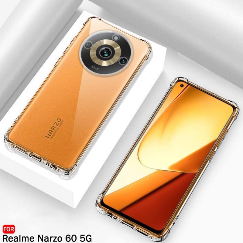 Image of Case Creation Brand - Mobile Cover for Realme Narzo 60 (Soft & Flexible Back Case), Transparent