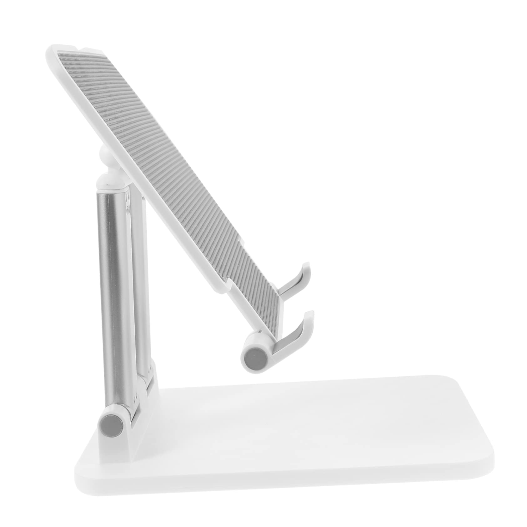 Soporte para Tableta y Teléfono Ajustable de Abs Blanco, Ligero y Plegable para Escritorio, Adecuado para Uso en Casa y Dormitorio