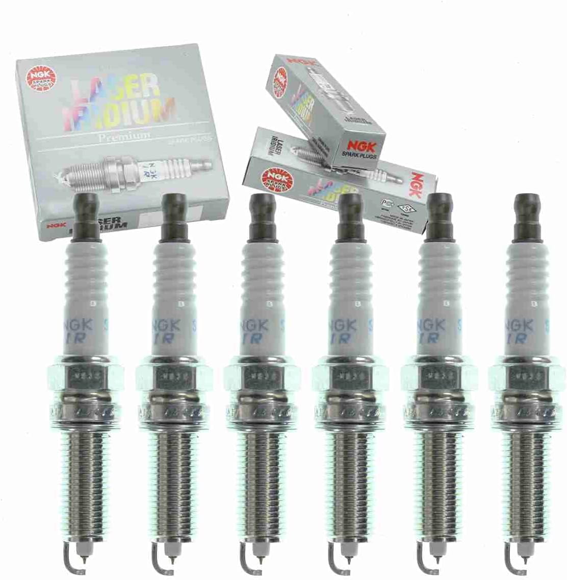 6 pc NGK Laser Iridium Spark Plugs compatible with Kia Sedona 3.3L 3.5L V6 2011-2018