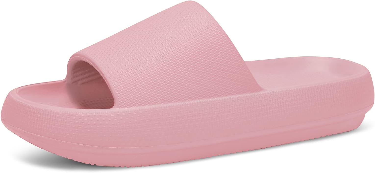 Slides for Women Men Pillow Slippers Non-Slip Bathroom Shower Sandals Soft Thick Sole Indoor and Outdoor Slides