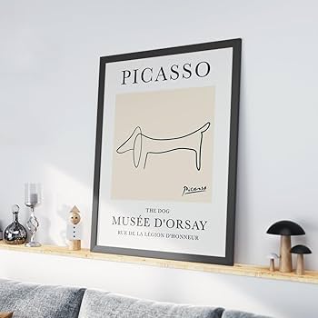 Amazon.co.jp: ヴィンテージ ピカソ 犬 猫 鳥 馬 キャンバス