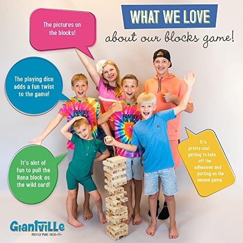 image for Giantville Giant Tumbling Timber Toy - Premium Pine Wood Life-Size Blo